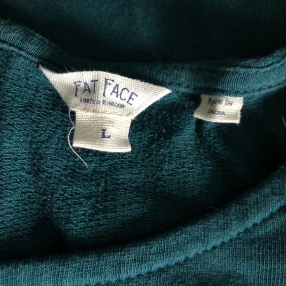 Fat Face Emerald Cotton Long Sleeve Dress Size L - Picture 11 of 12